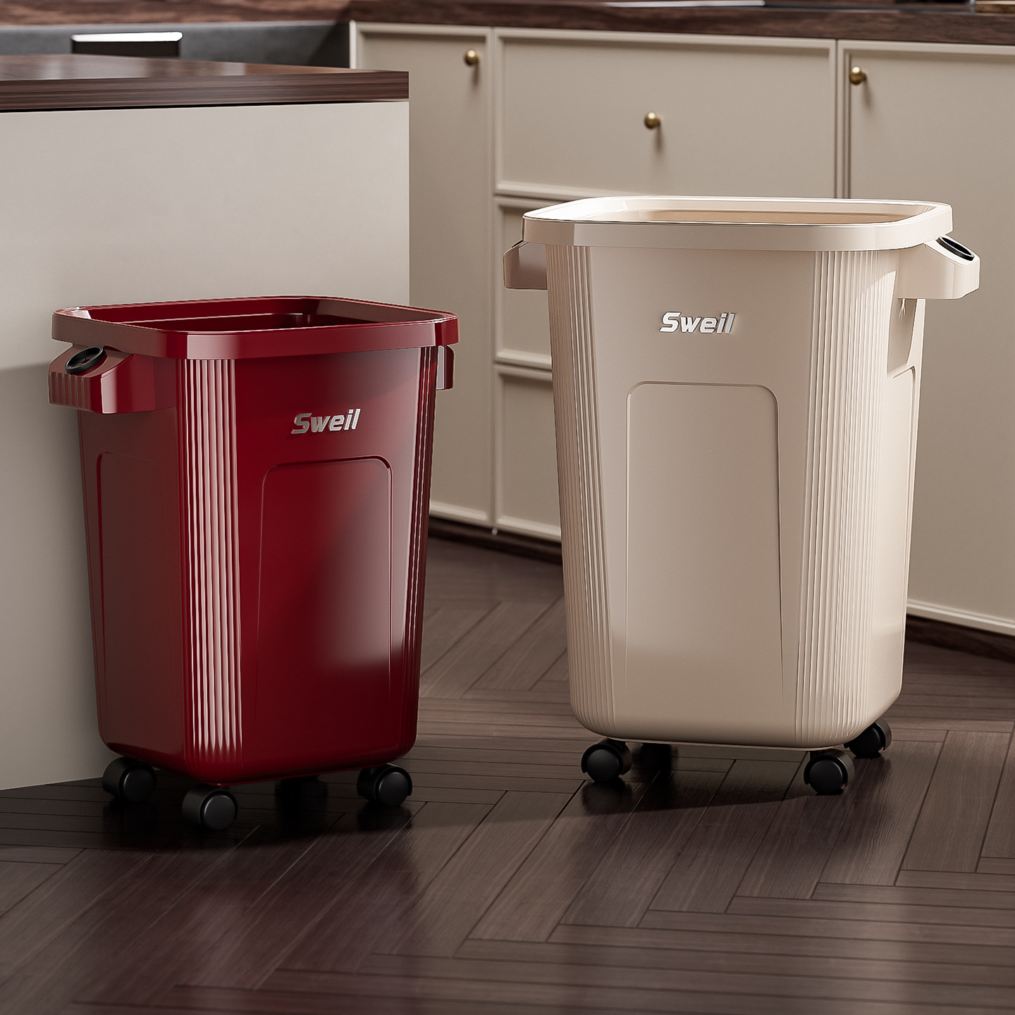 Commercial Kitchen Garbage Can - Большой мусорный контейнер на колесах, коммерческий