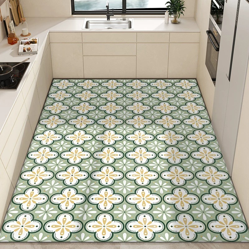Commercial Kitchen Tile - Кухонный ковер из ПВХ, водонепроницаемый, маслостойкий,