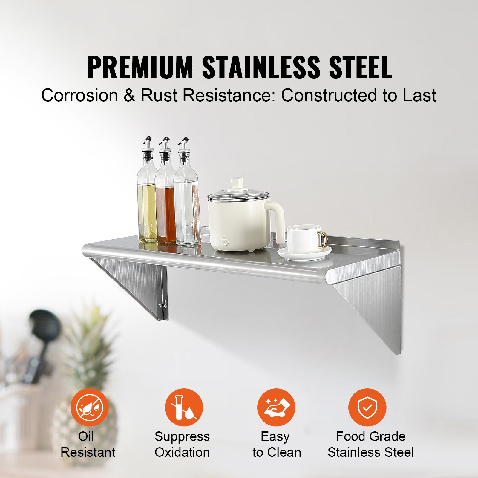 Commercial Kitchen Wall Shelves - Полка из нержавеющей стали 12 x