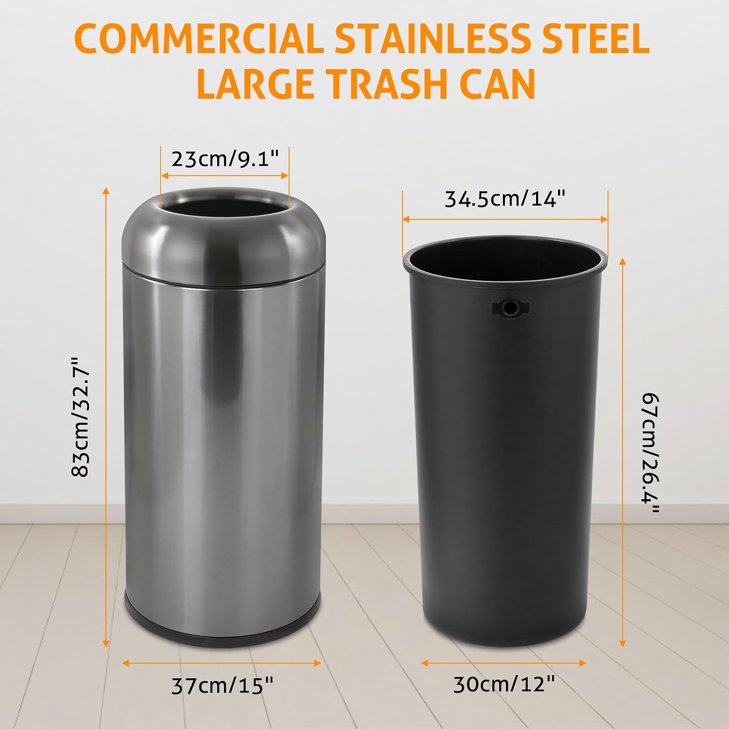 Темно-серебристый 16-галлонный – обзор и цена Commercial Kitchen Garbage Can