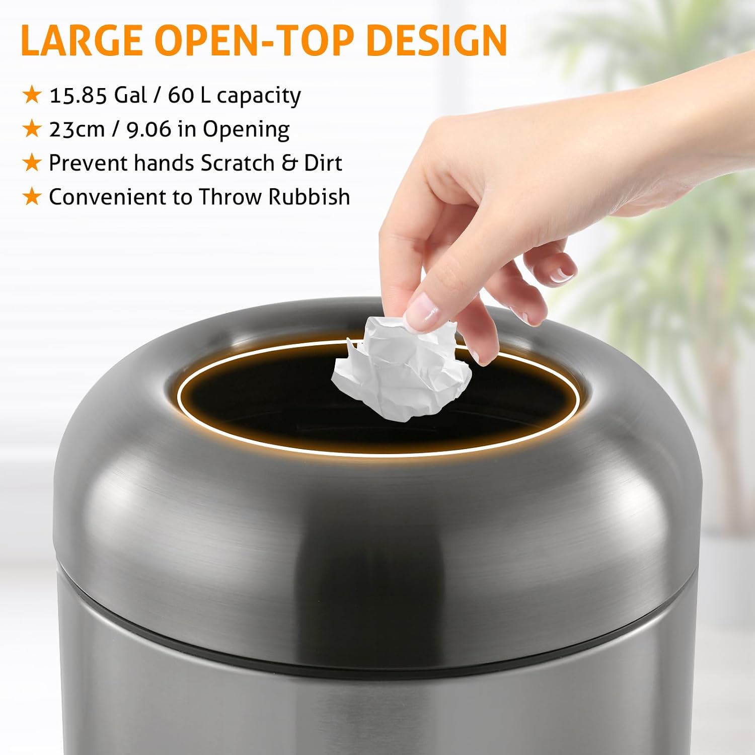 Темно-серебристый 16-галлонный – обзор и цена Commercial Kitchen Garbage Can