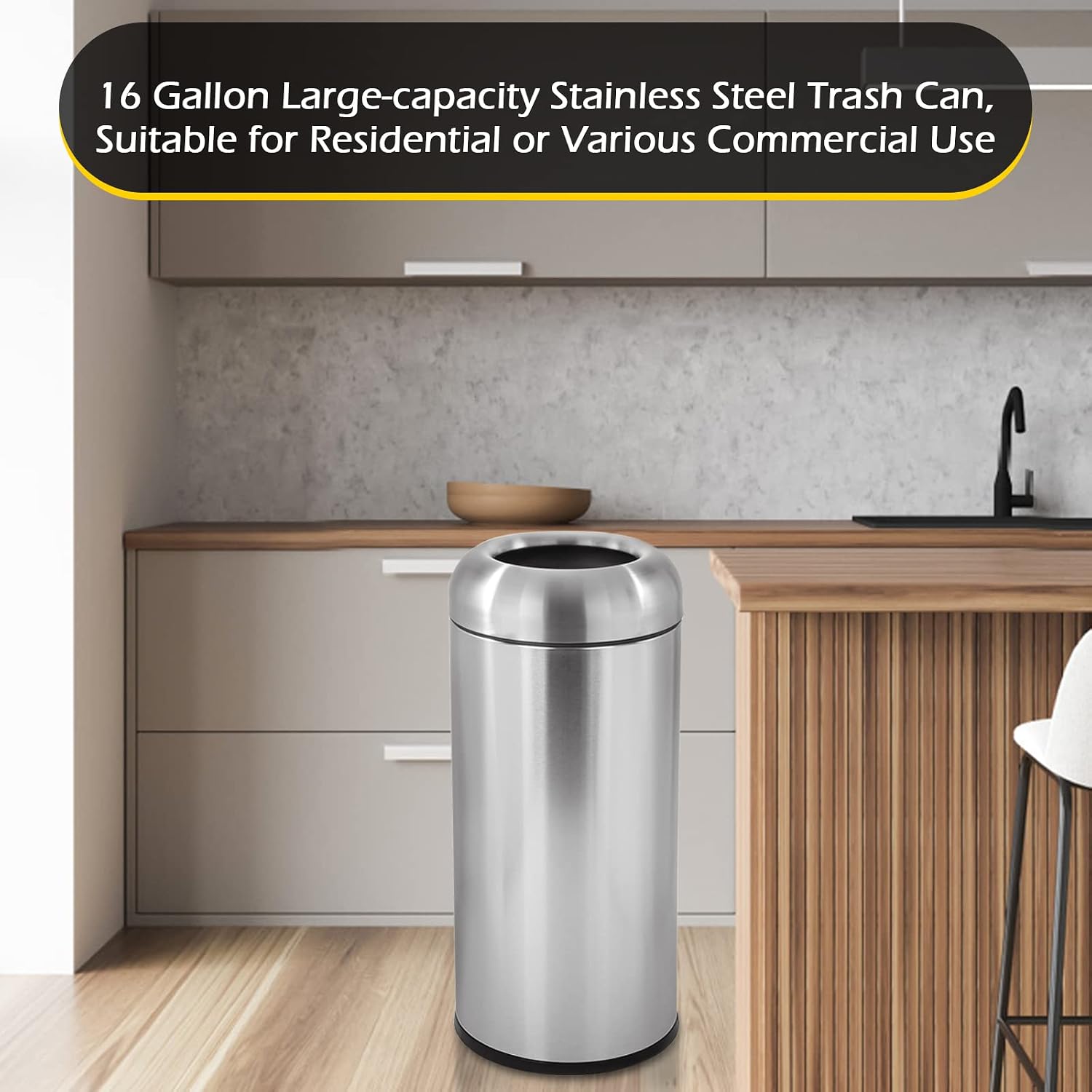 Большой мусорный бак из нержав – обзор и цена Commercial Kitchen Garbage Can