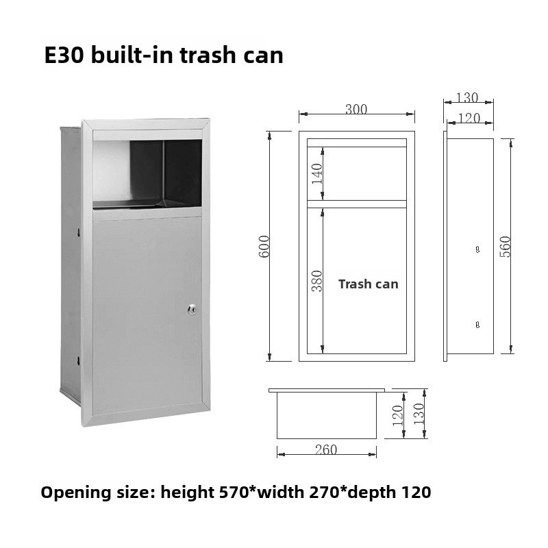 304Светочный бак из нержавеюще – обзор и цена Commercial Kitchen Garbage Can