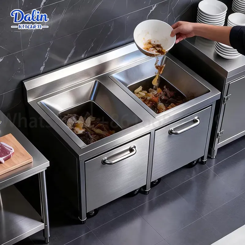 Коммерческий выдвижной мусорны – обзор и цена Commercial Kitchen Garbage Can