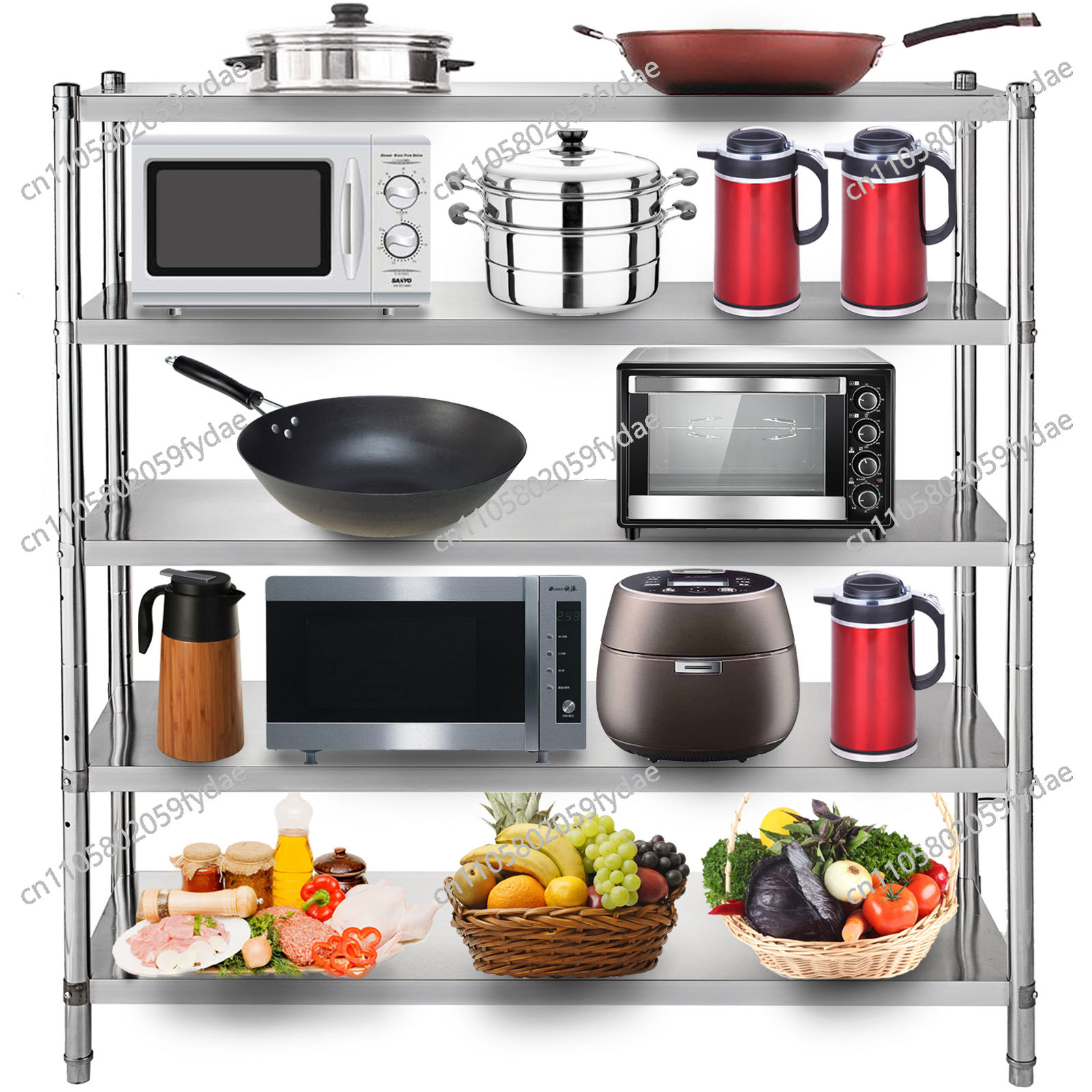 4-ярусная коммерческая стеллаж – обзор и цена Commercial Kitchen Store